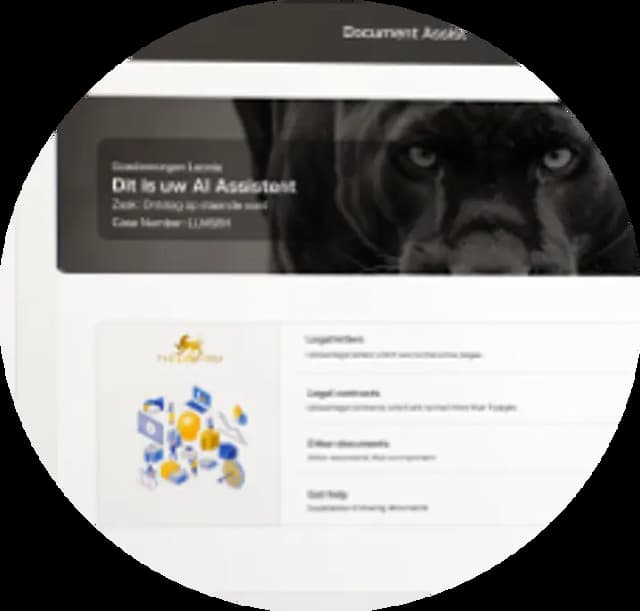 Dashboard van The Law Firm met persoonlijke afspraken, taken en beveiligde juridische e-mail.